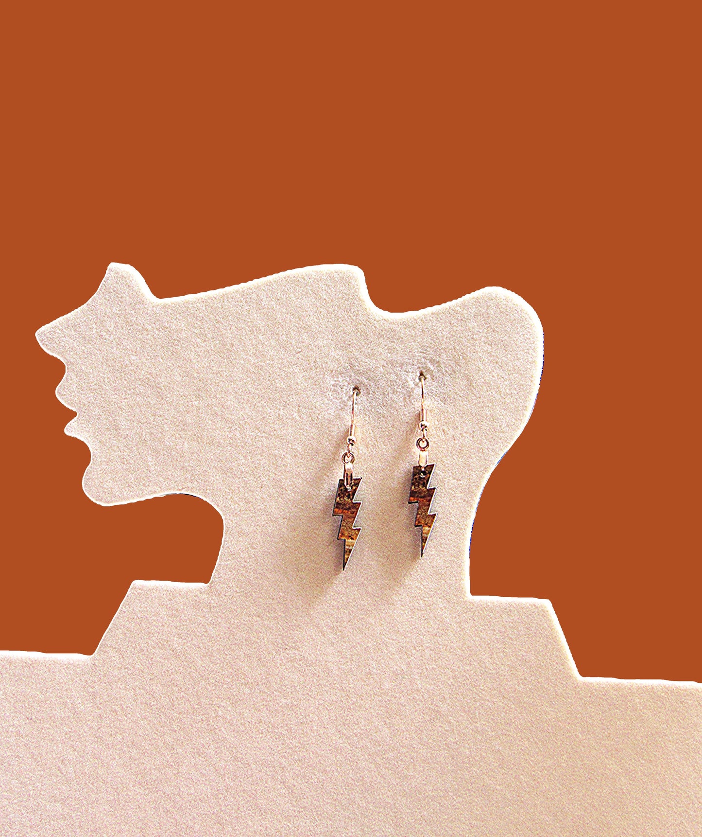 Lightning Shaped Sublimated Earrings
