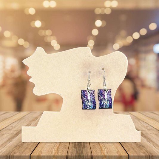 Vertical Flag Shaped Sublimated Earrings 1 inch