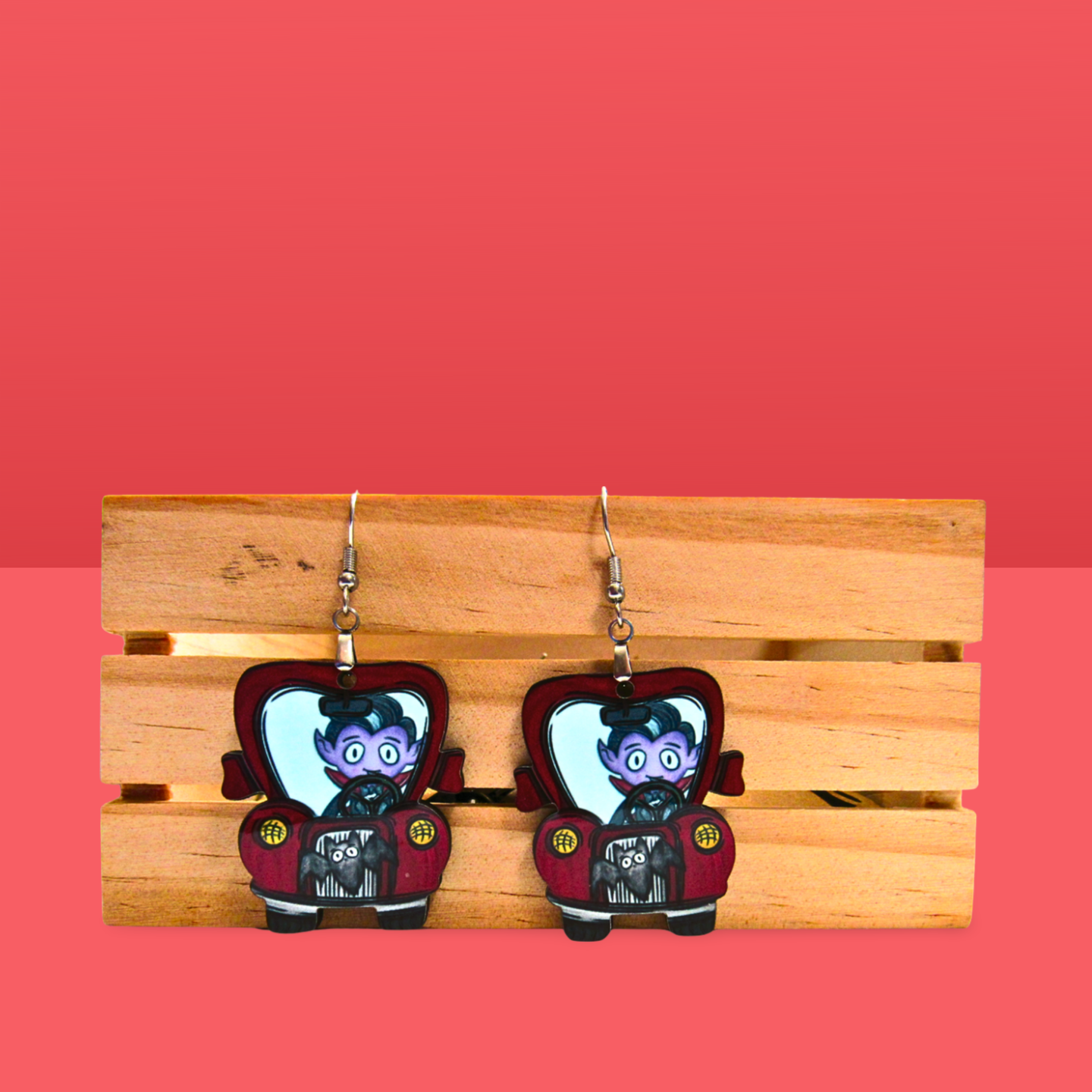 Truck Shaped Sublimated Earring