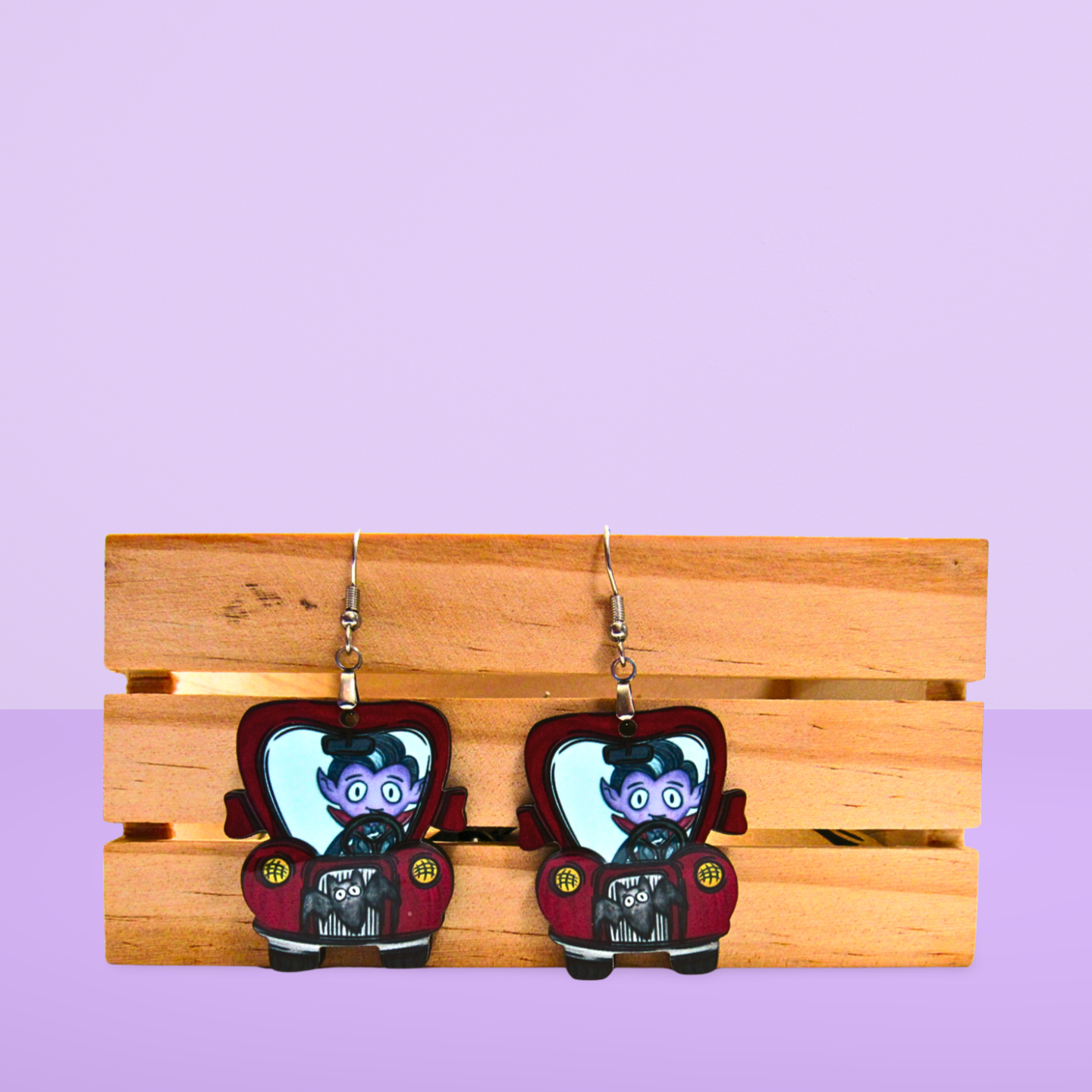 Truck Shaped Sublimated Earring