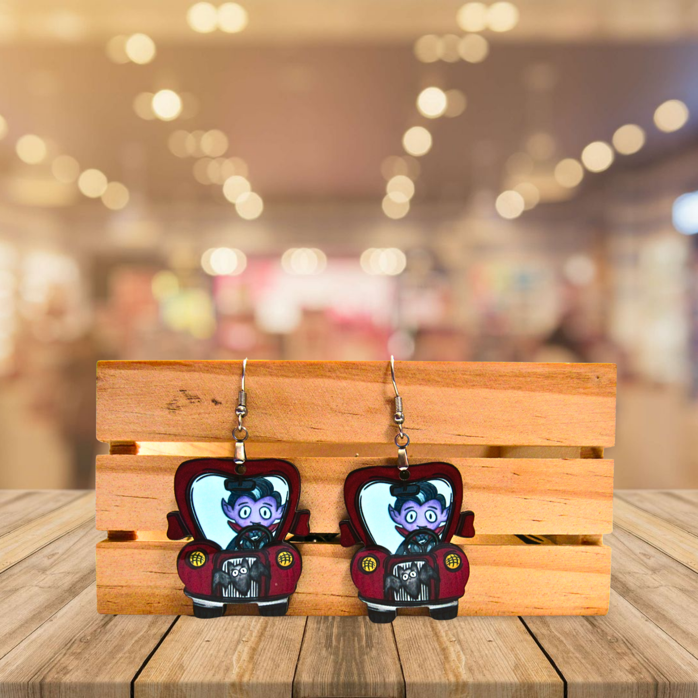 Truck Shaped Sublimated Earring