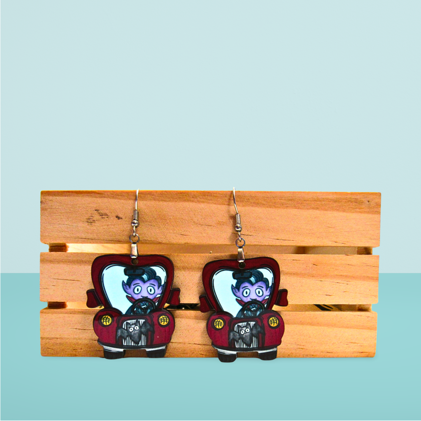 Truck Shaped Sublimated Earring