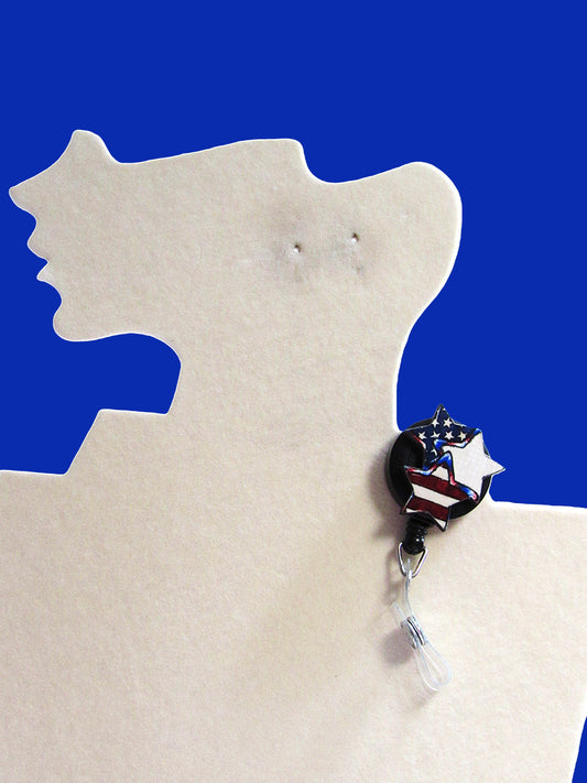 Triple Star Shaped Sublimated Badge Reel Holder