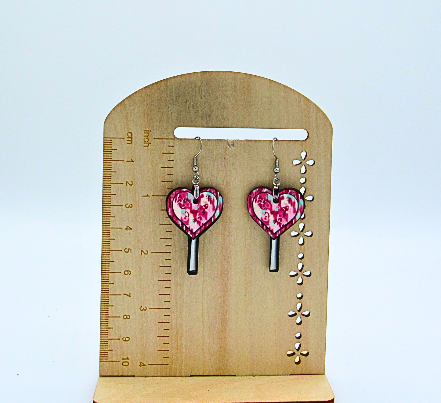 MDF-Sucker Shaped Sublimated Earrings 1.5 inch