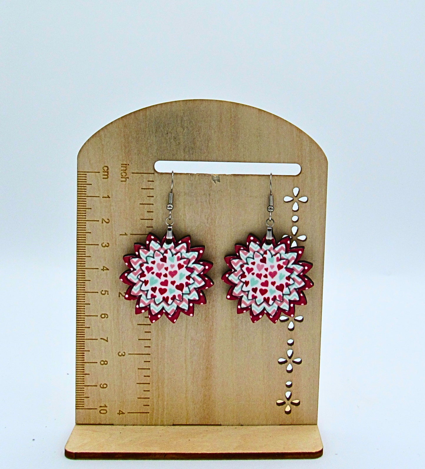 MDF-Sunflower Shaped Sublimated Earrings 1.5 inch