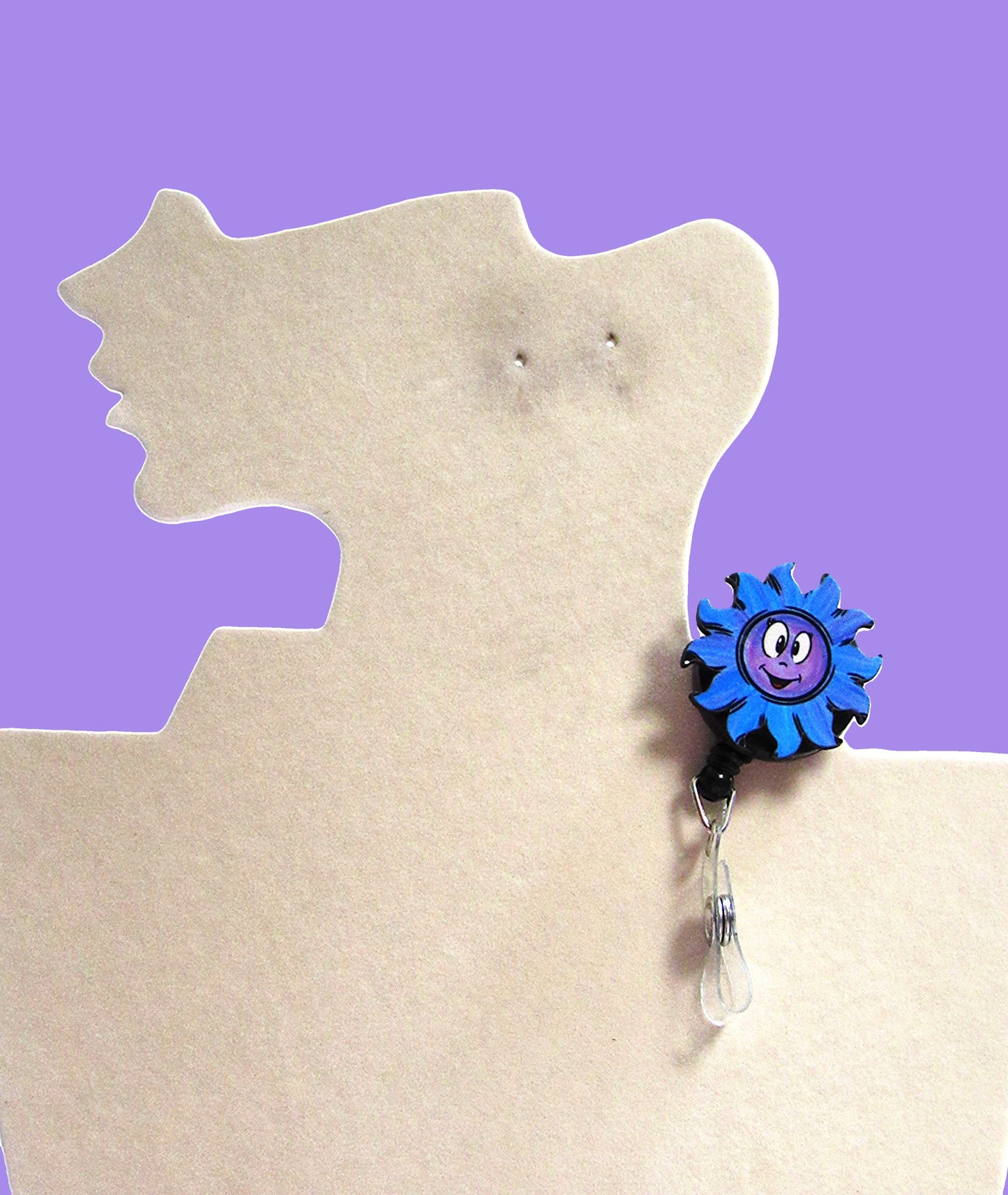 Sun Shaped Sublimated Badge Reel Holder