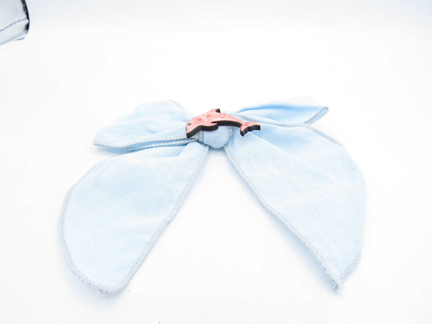 5" Girls Cotton Hair Bow with Custom Sublimated Nautical Center