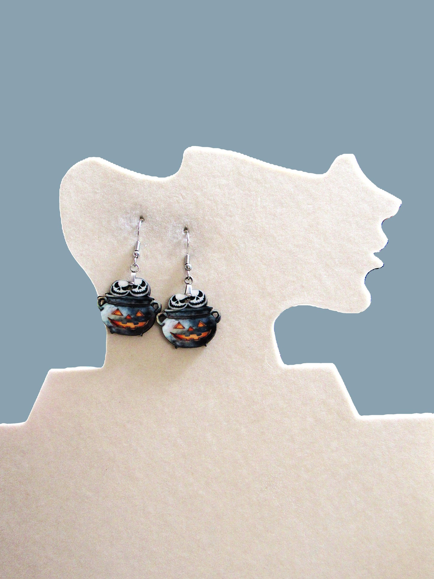 Cauldron Shaped Sublimated Earrings 1 inch