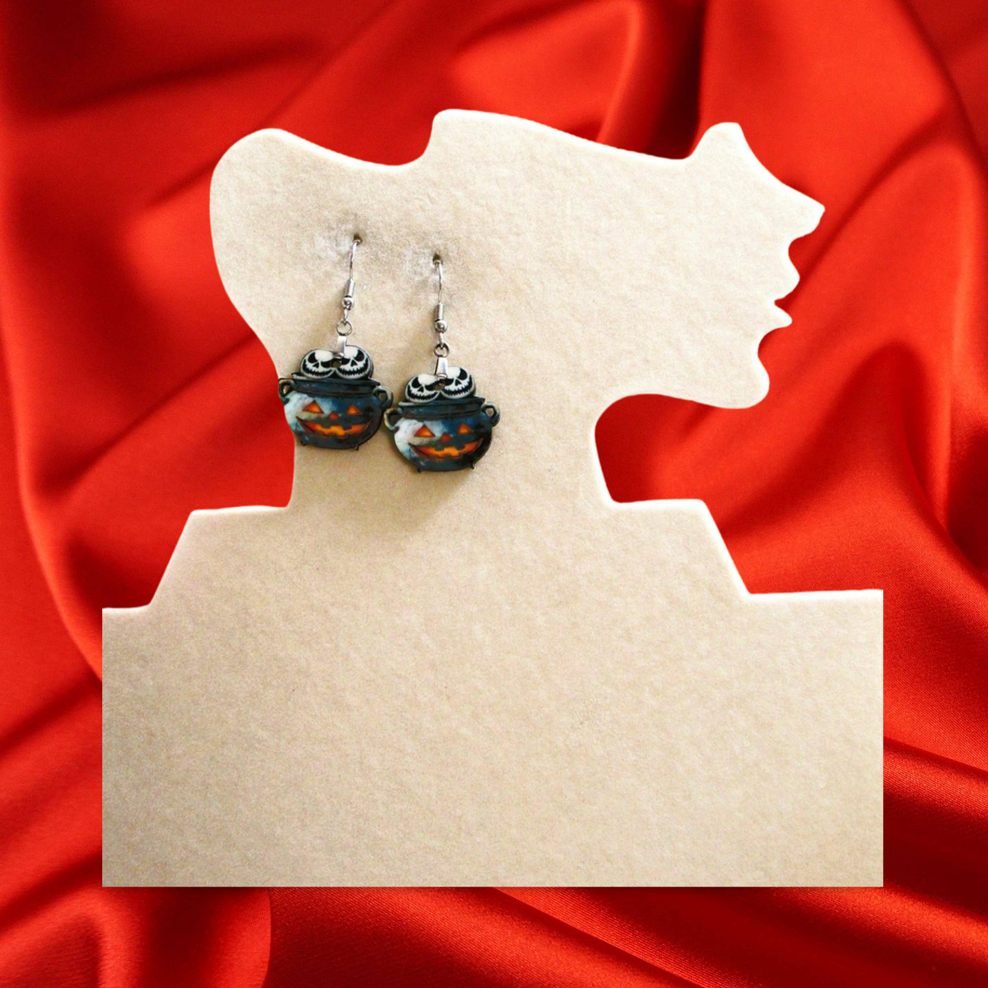 Cauldron Shaped Sublimated Earrings 1 inch