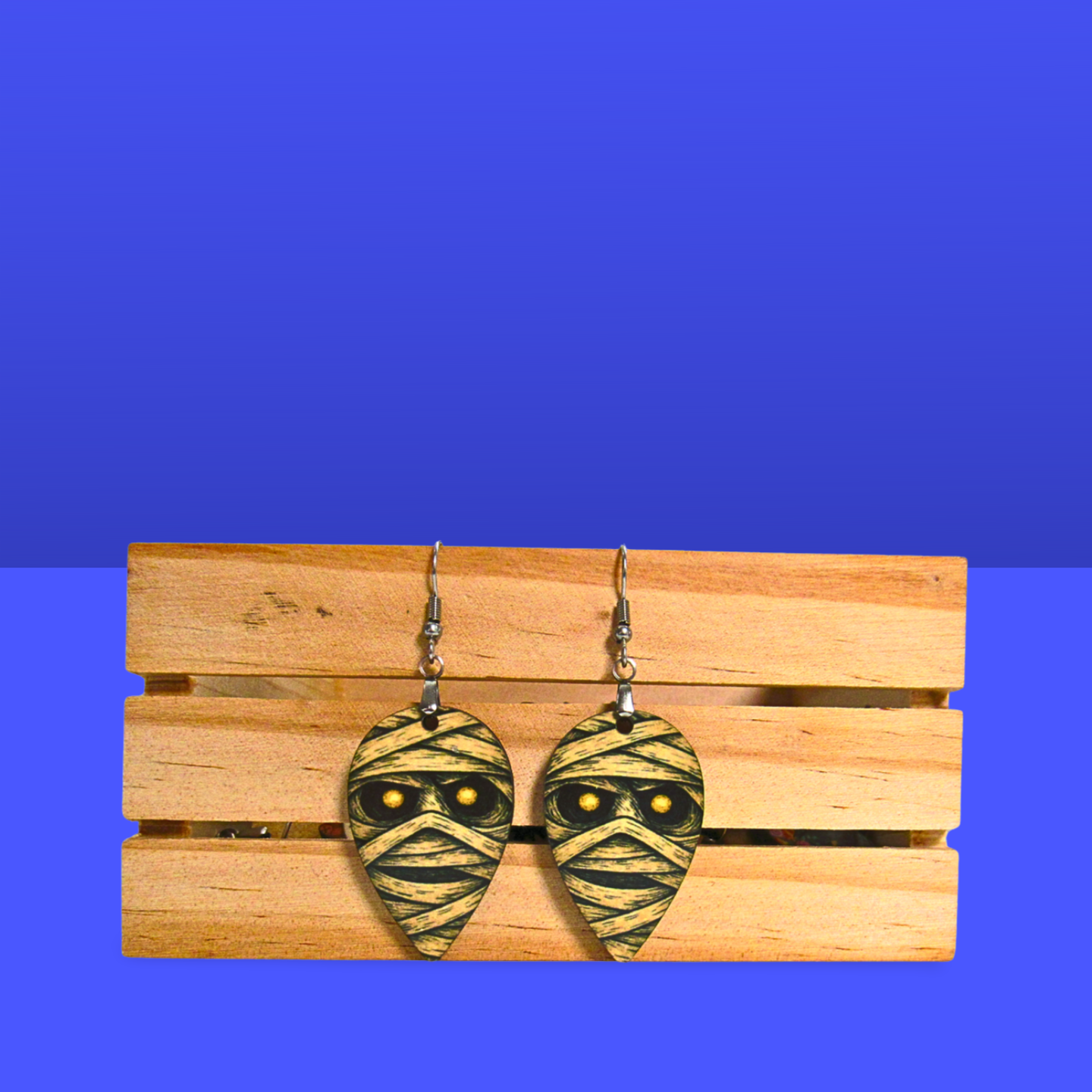 Reverse Teardrop Shaped Sublimated Earrings