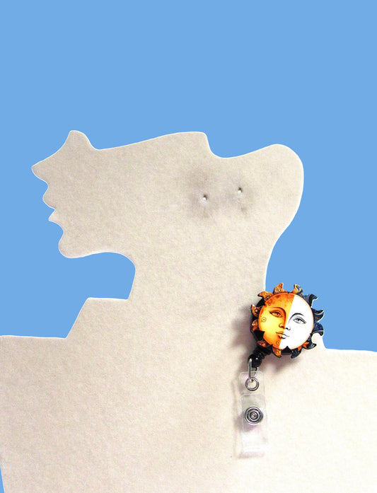 Sun Shaped Sublimated Badge Reel Holder