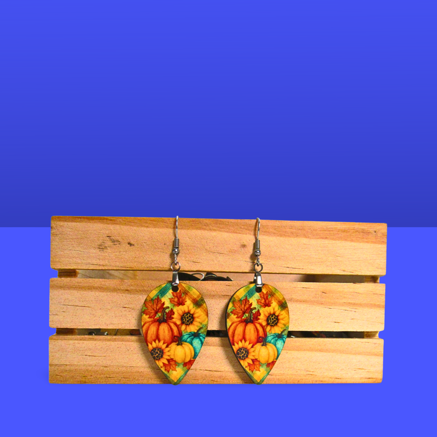 Reverse Teardrop Shaped Sublimated Earrings