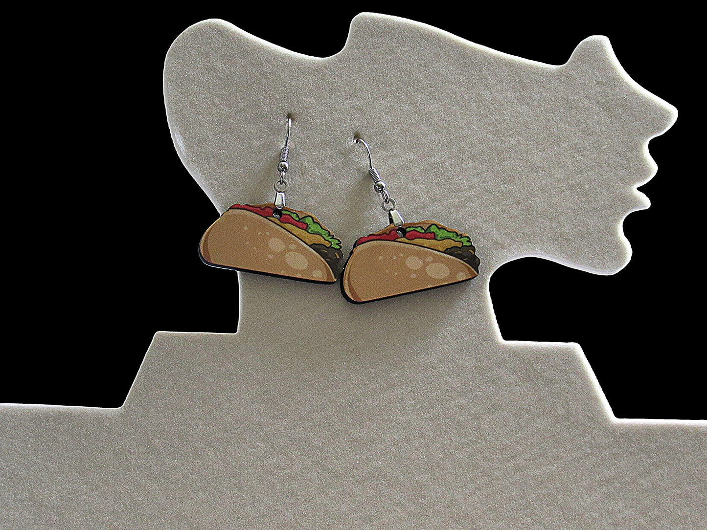 Taco Shaped Sublimated Earring