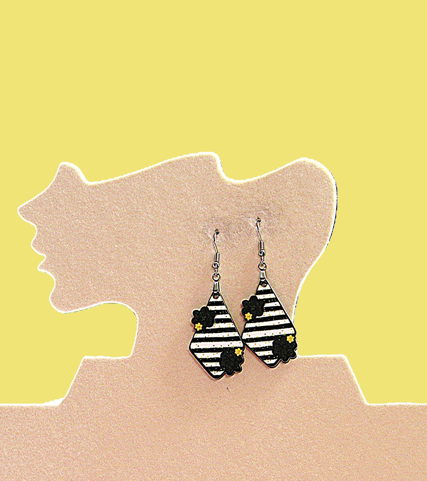 Fancy Flower Shaped Sublimated Earrings