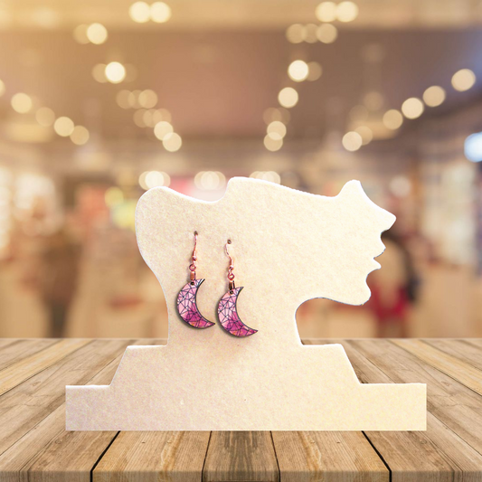 Moon Shaped Sublimated Earrings 1 inch
