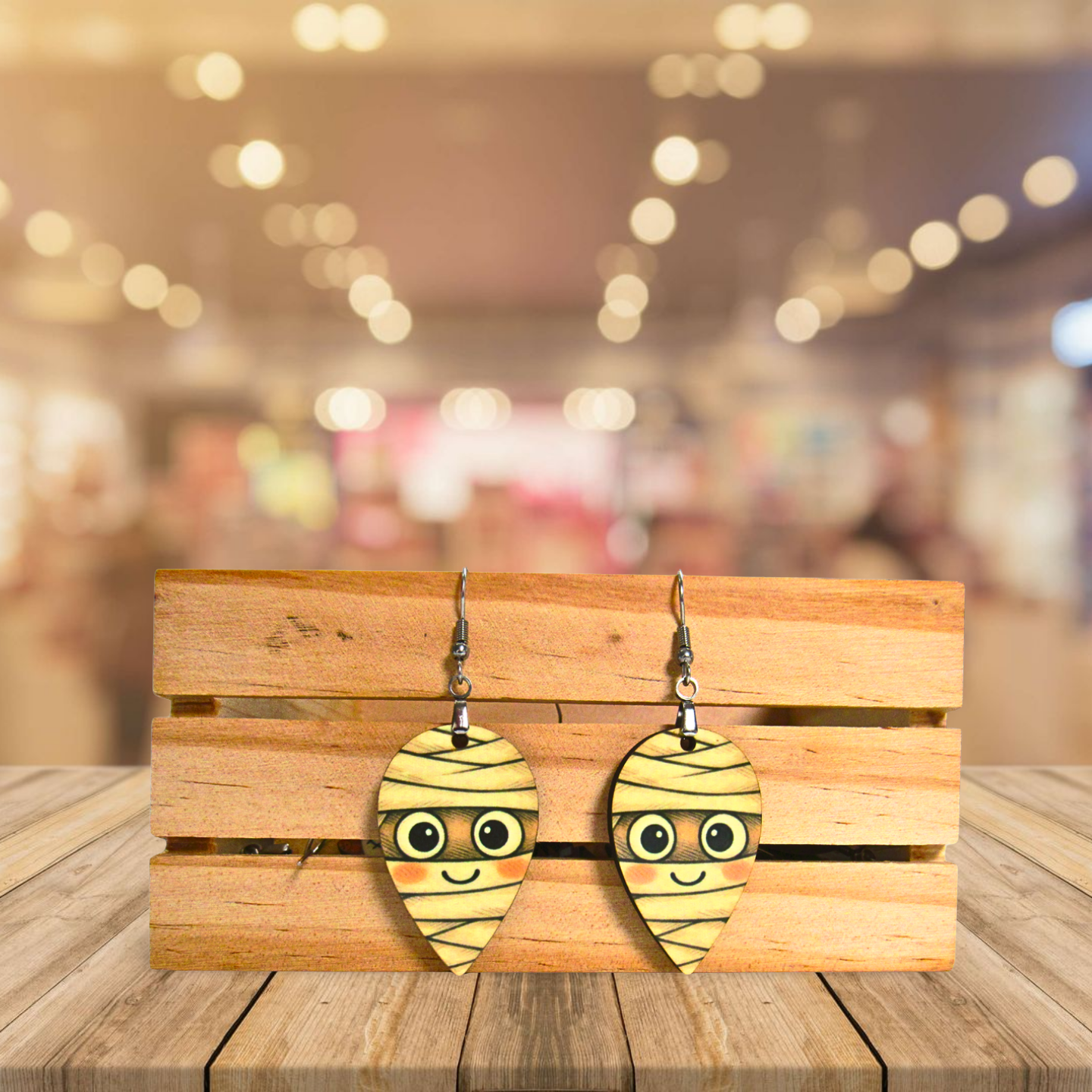 Reverse Teardrop Shaped Sublimated Earrings 1.5 inch