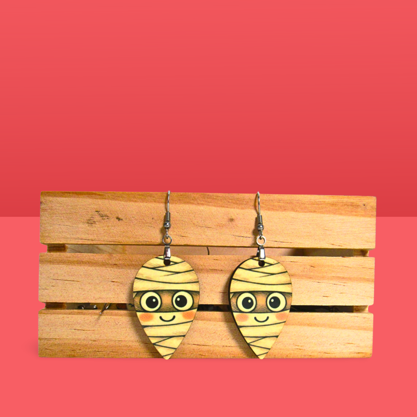 Reverse Teardrop Shaped Sublimated Earrings 1.5 inch