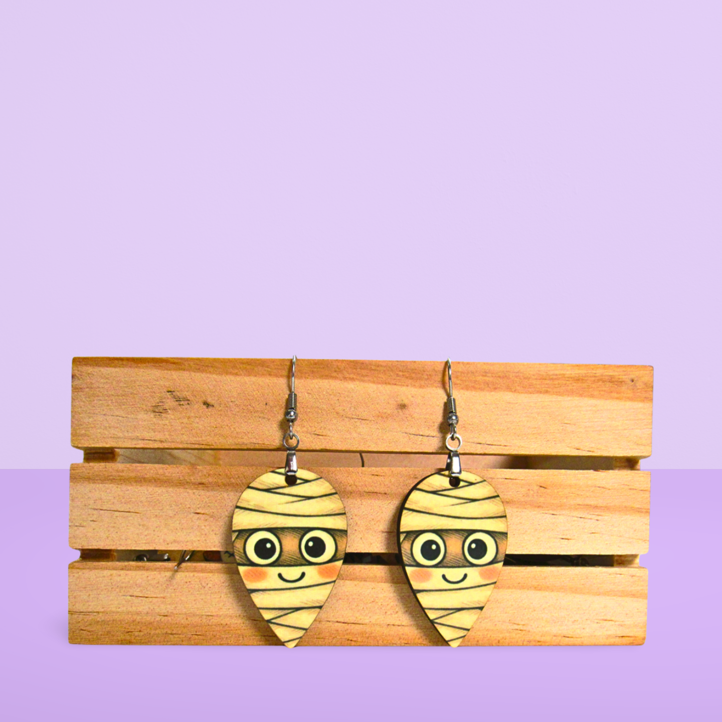 Reverse Teardrop Shaped Sublimated Earrings 1.5 inch