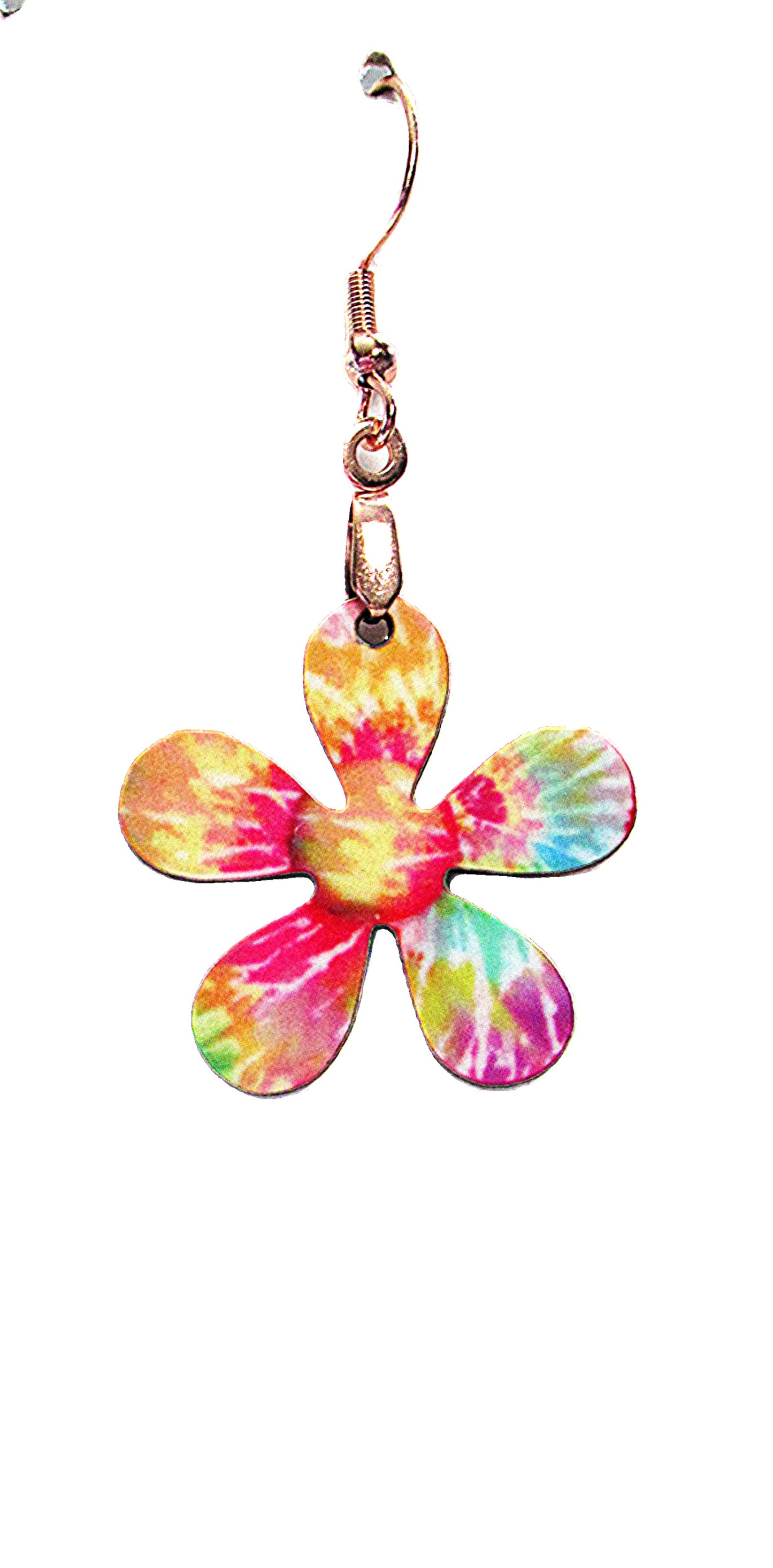 1 inch Hippie Flower Shaped Sublimated Earrings MDF