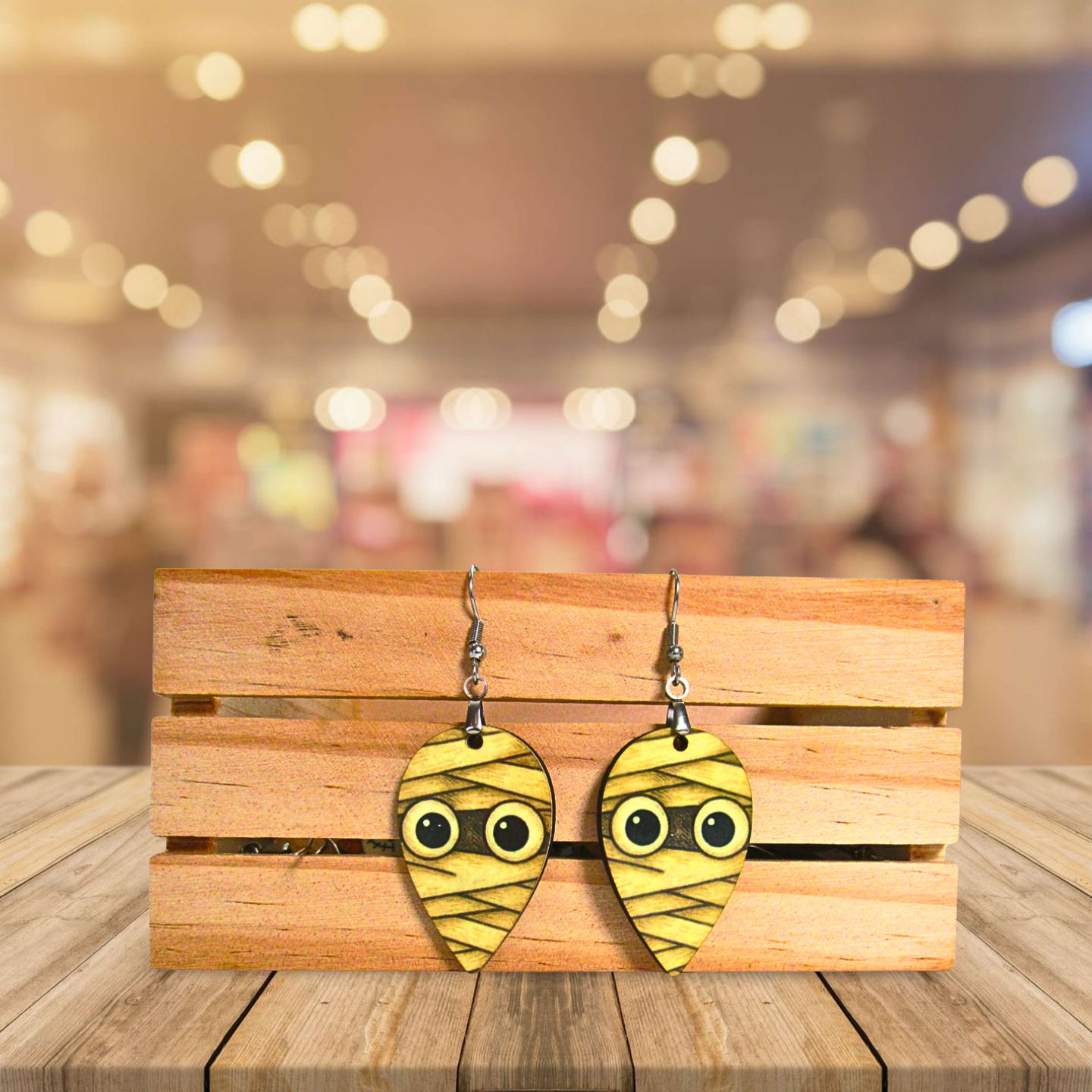 Reverse Teardrop Shaped Sublimated Earrings 1.5 inch