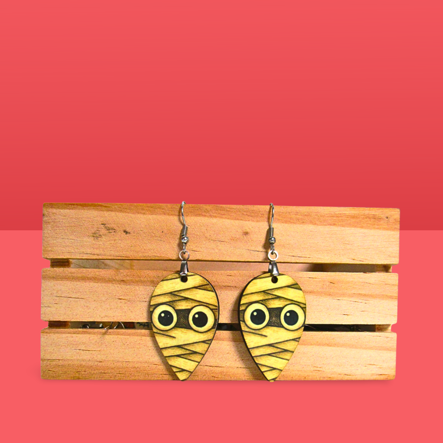 Reverse Teardrop Shaped Sublimated Earrings 1.5 inch