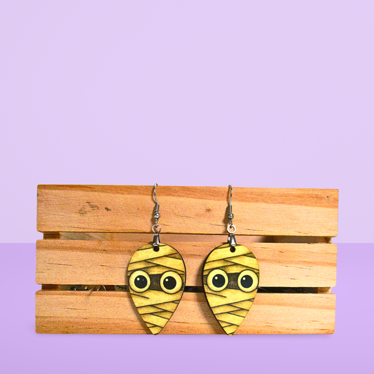 Reverse Teardrop Shaped Sublimated Earrings 1.5 inch