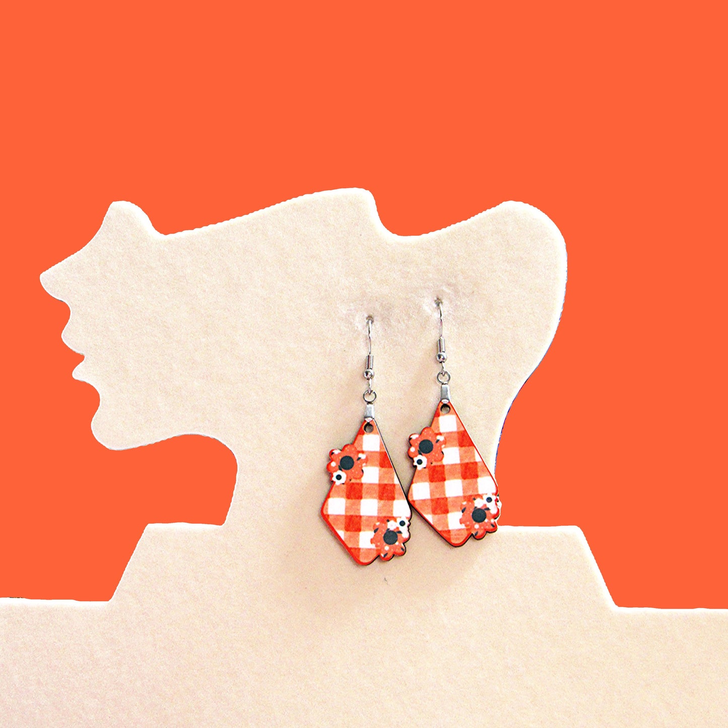 Fancy Flower Shaped Sublimated Earrings