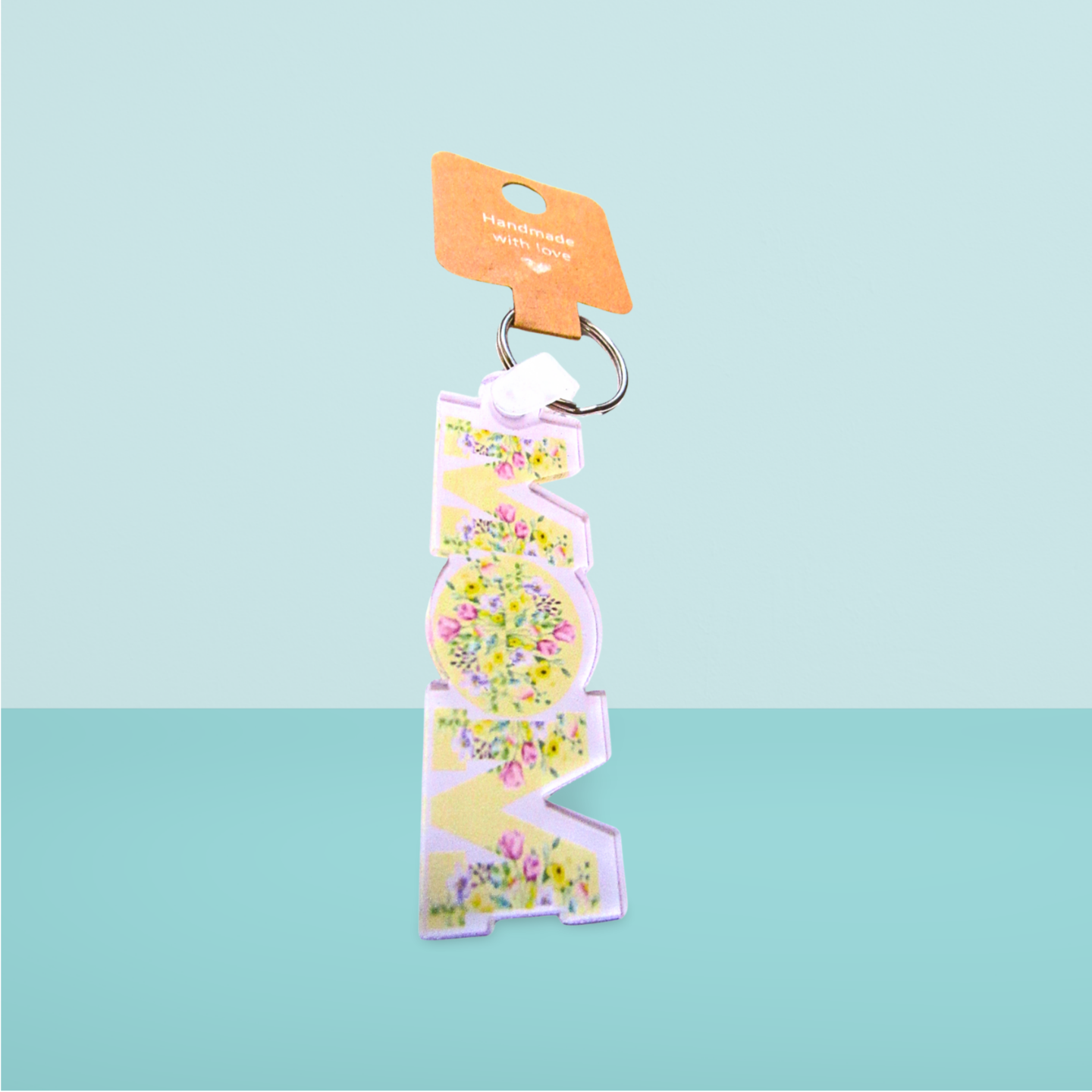 Horizontal Shaped MOM themed Sublimated Keychain Acrylic