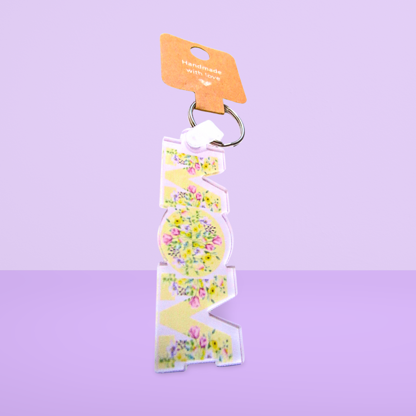 Horizontal Shaped MOM themed Sublimated Keychain Acrylic