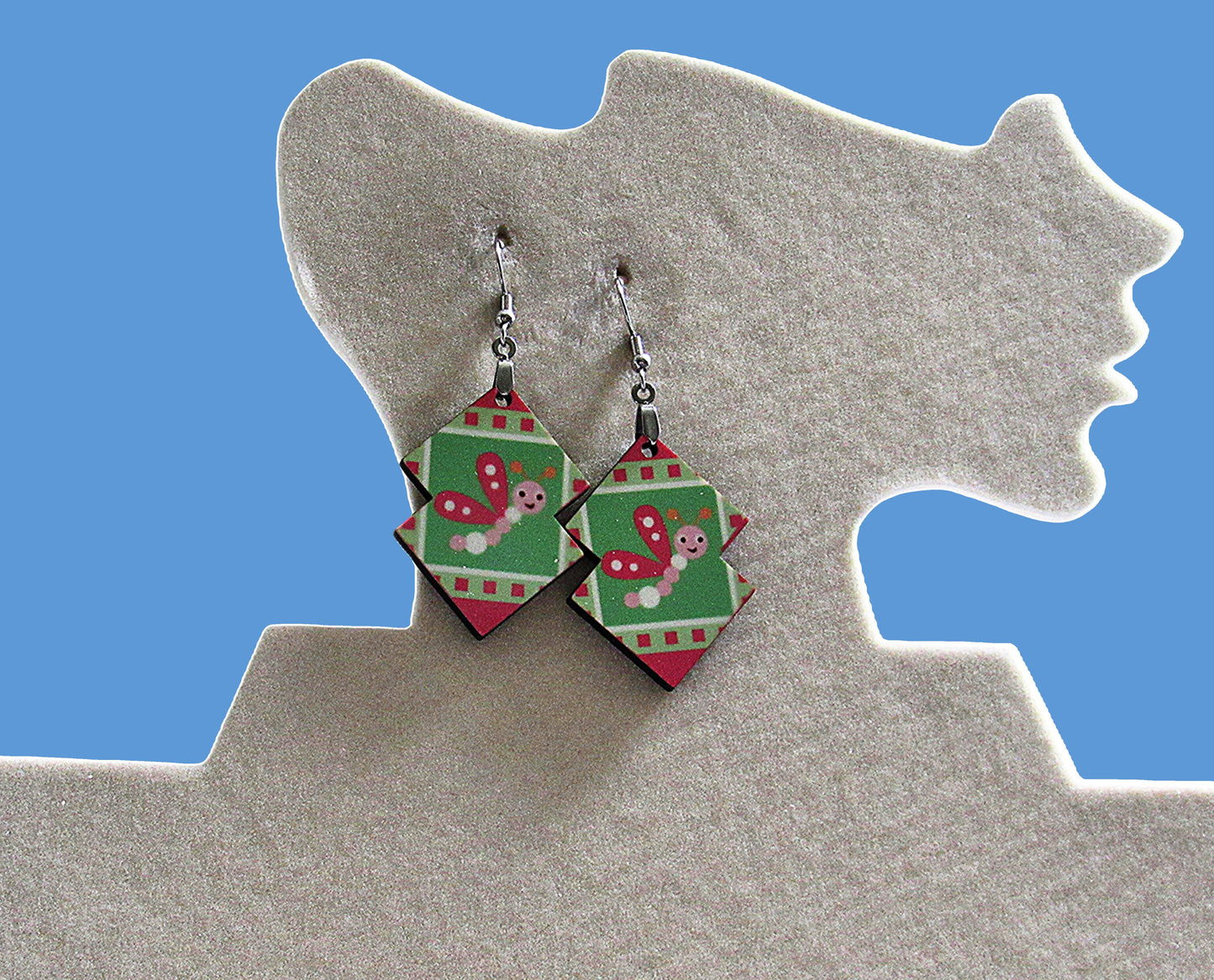 Double Boho Shaped Sublimated Earrings