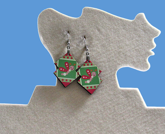 Double Boho Shaped Sublimated Earrings