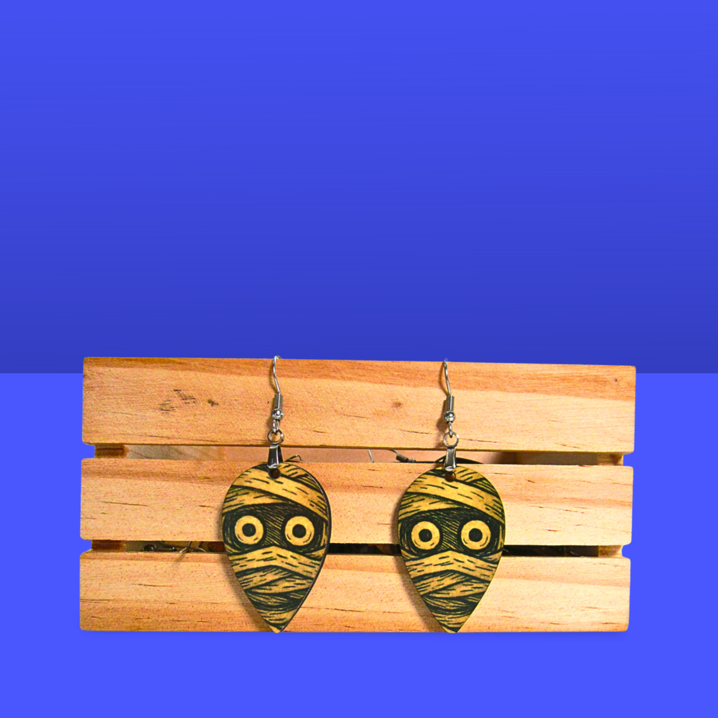 Reverse Teardrop Shaped Sublimated Earrings