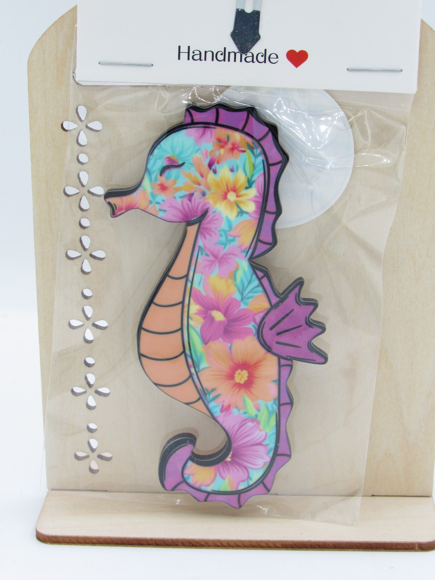 Seahorse Sublimation Magnet MDF, Handcrafted Coastal Fridge Magnet
