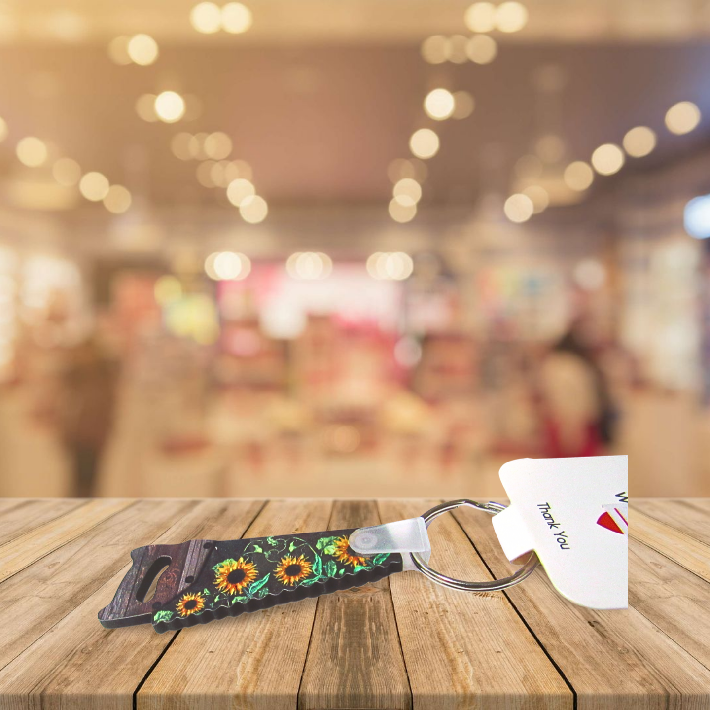 Handsaw Shaped Sublimated Keychain