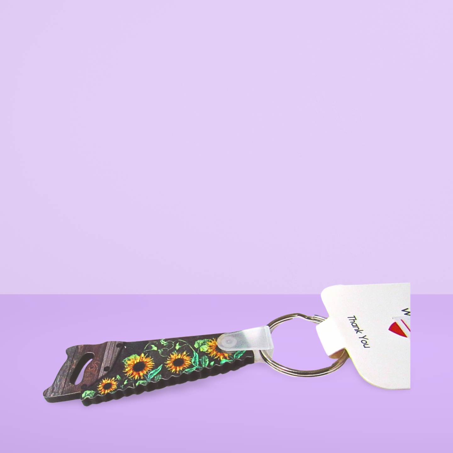 Handsaw Shaped Sublimated Keychain