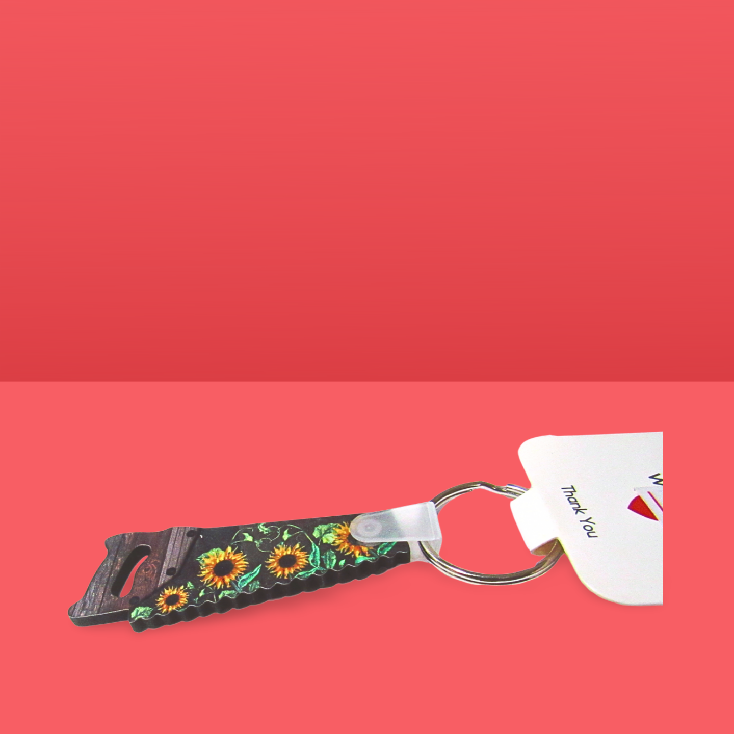 Handsaw Shaped Sublimated Keychain