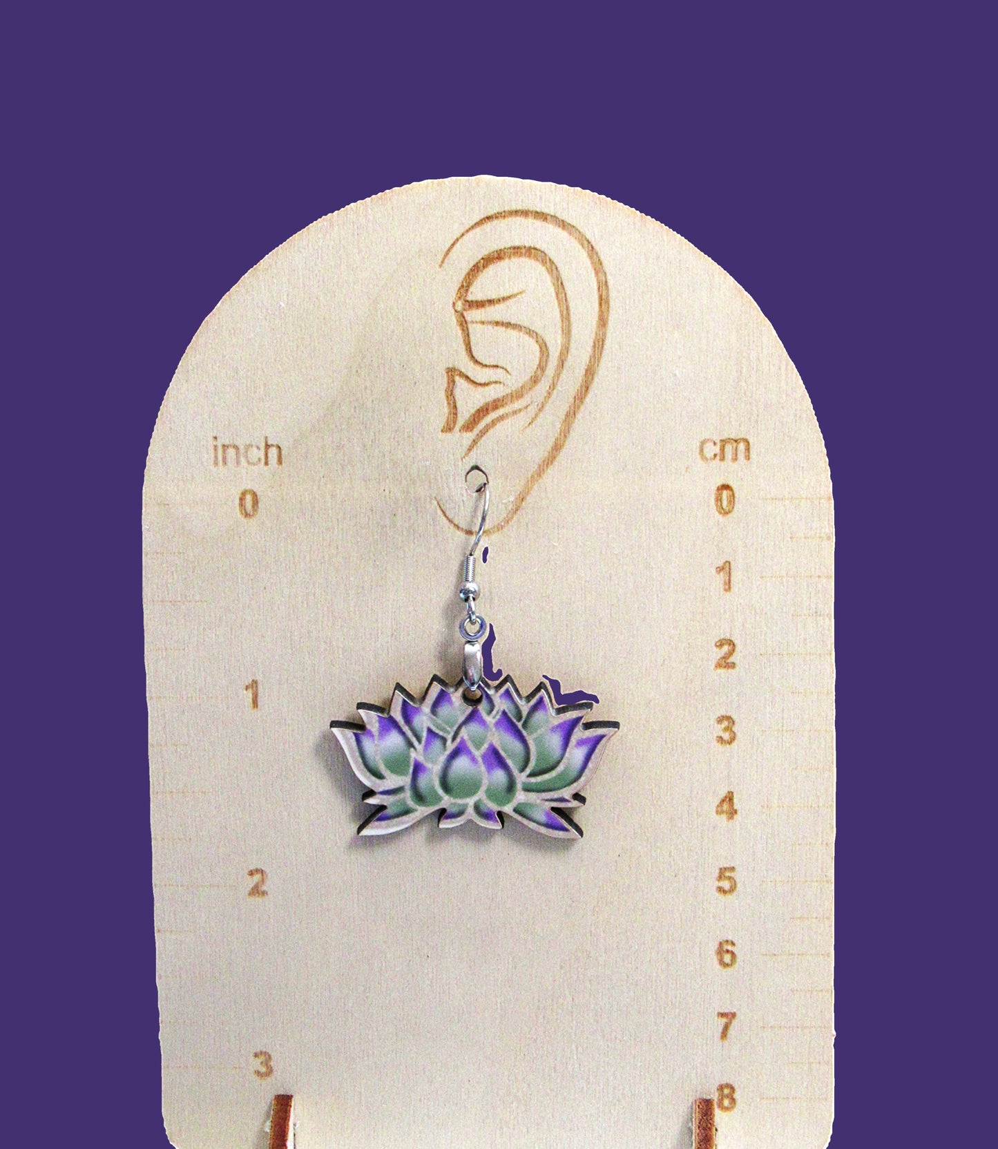Lotus Shaped Sublimated Earring