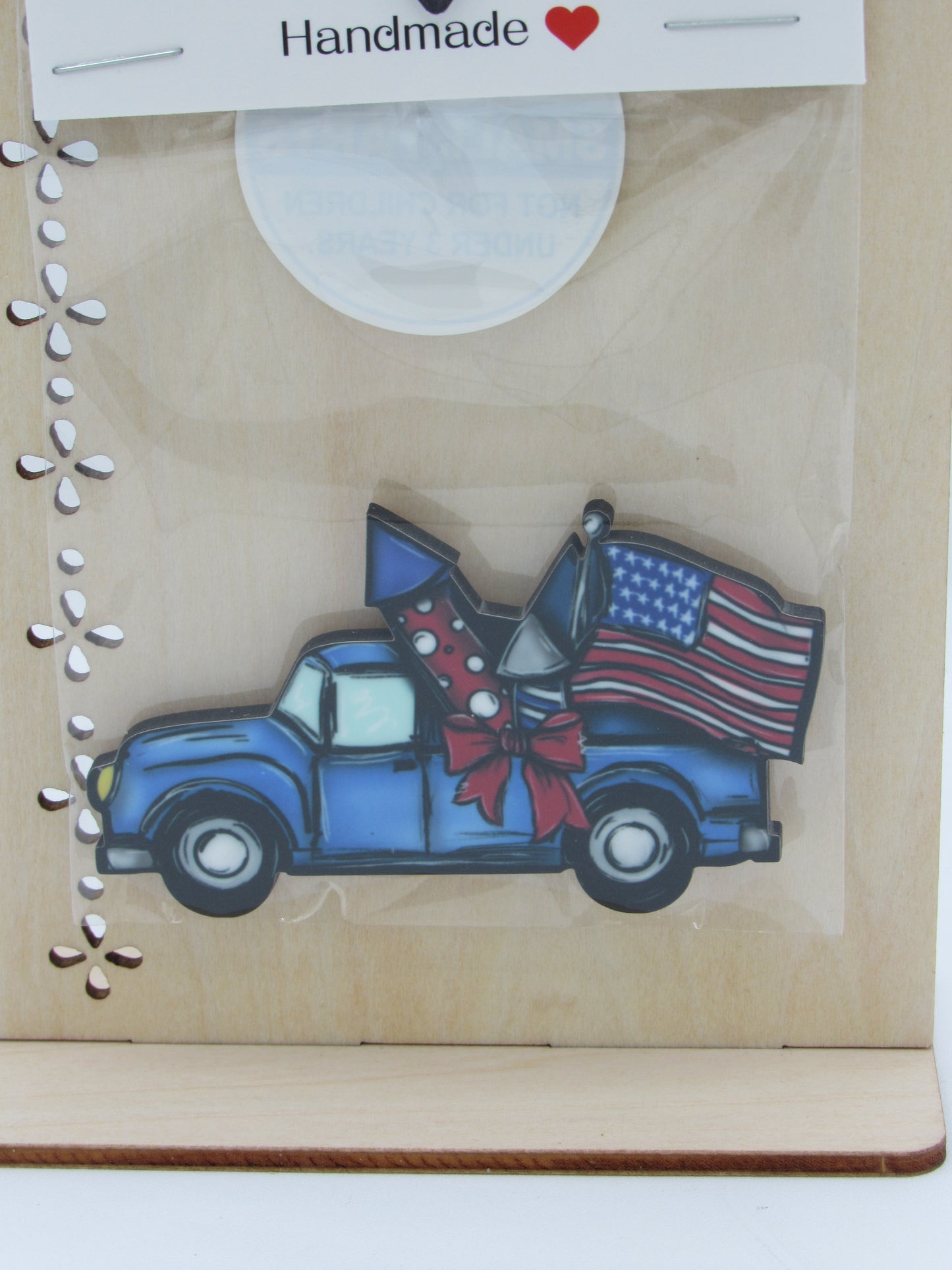 Patriotic Pickup Truck Car Vent Clip