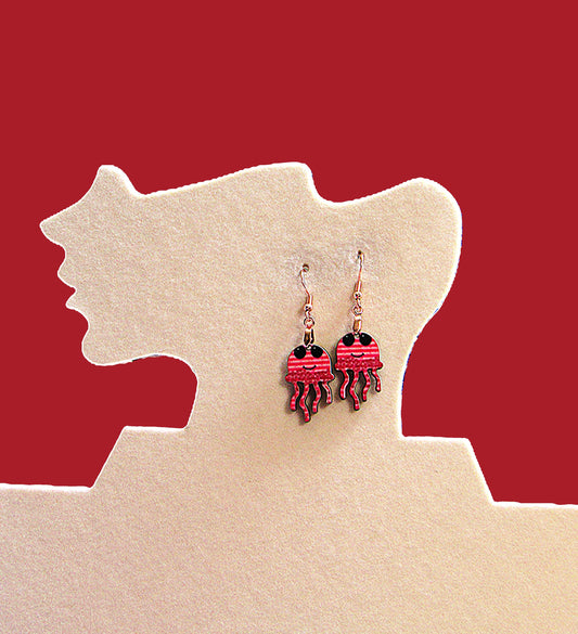 Jellyfish shaped Sublimated Earrings 1 inch