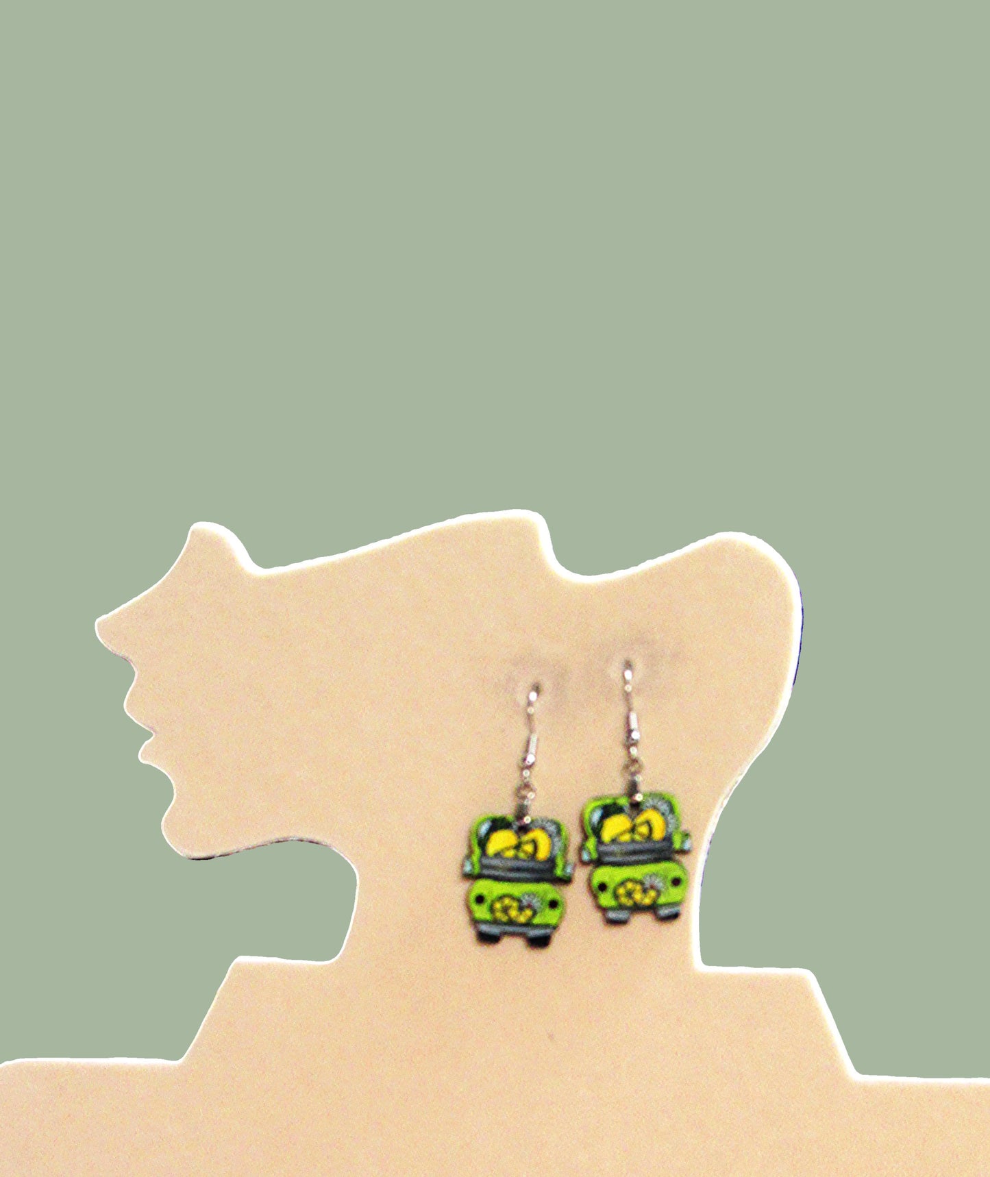 Truck Shaped Sublimated Earring 1 inch