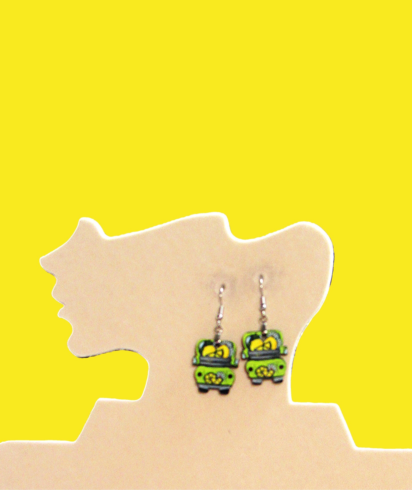 Truck Shaped Sublimated Earring 1 inch