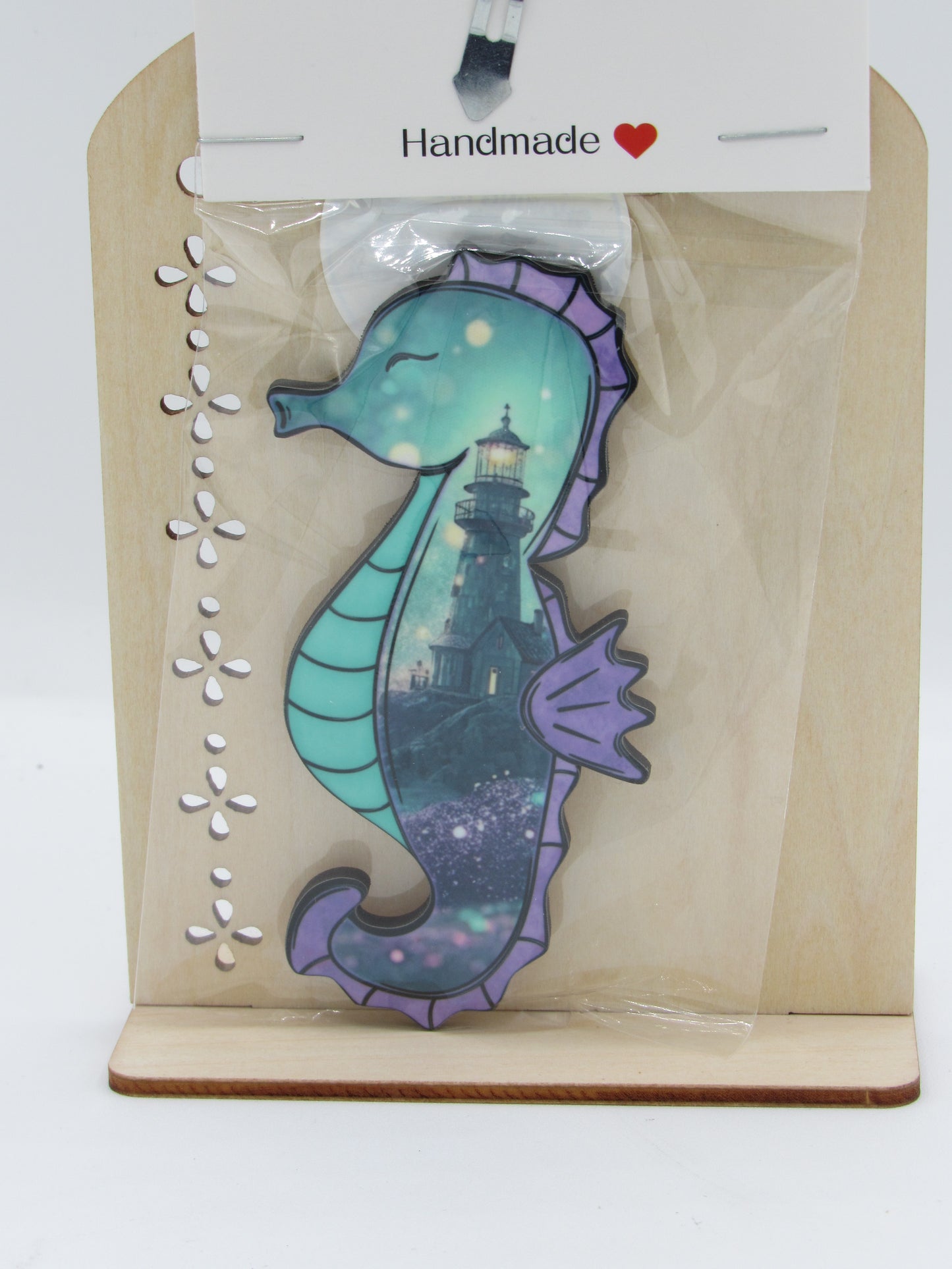 Seahorse Sublimation Magnet MDF, Handcrafted Coastal Fridge Magnet