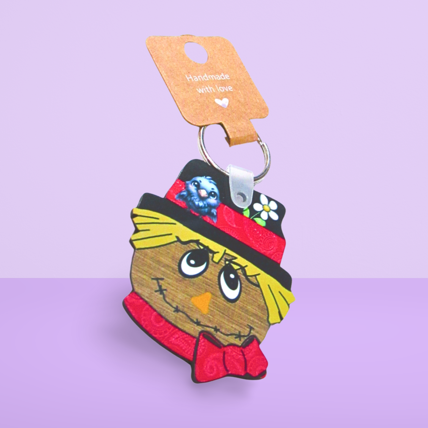 Scarecrow Head Shaped Sublimated Keychain