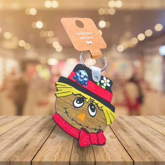 Scarecrow Head Shaped Sublimated Keychain