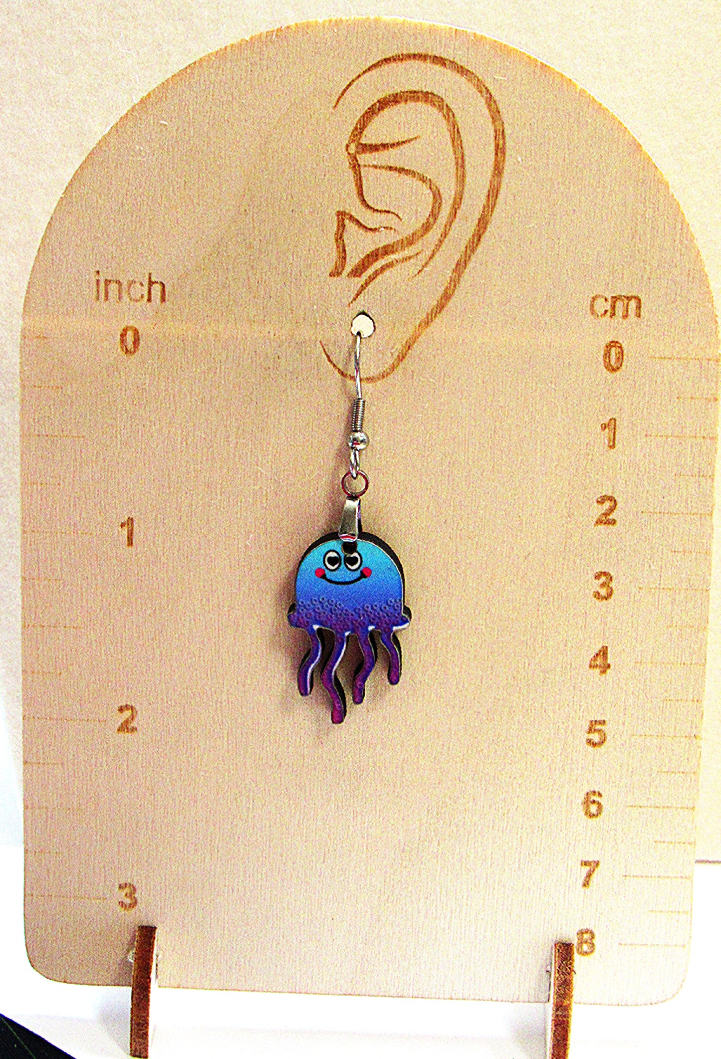 Jellyfish shaped Sublimated Earrings 1 inch