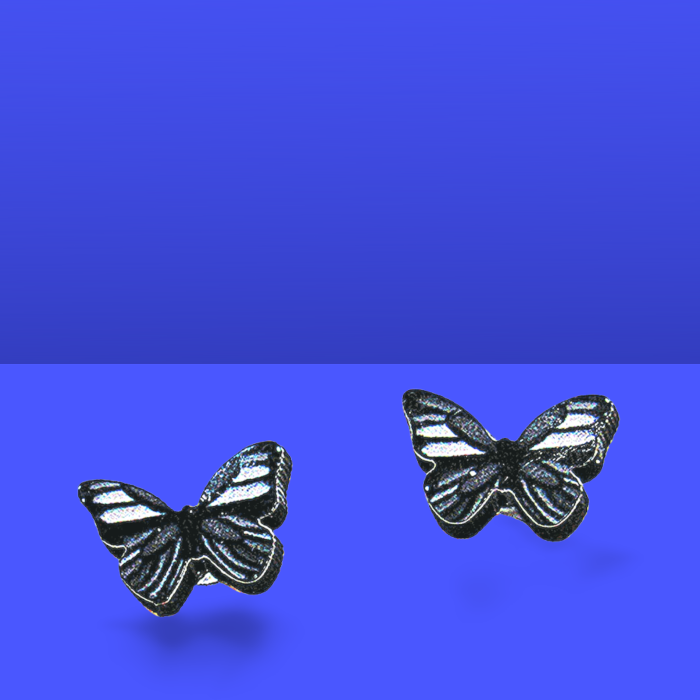 Open Butterfly Shaped Sublimated Stud Earrings