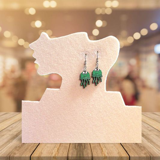 Jellyfish shaped Sublimated Earrings 1 inch