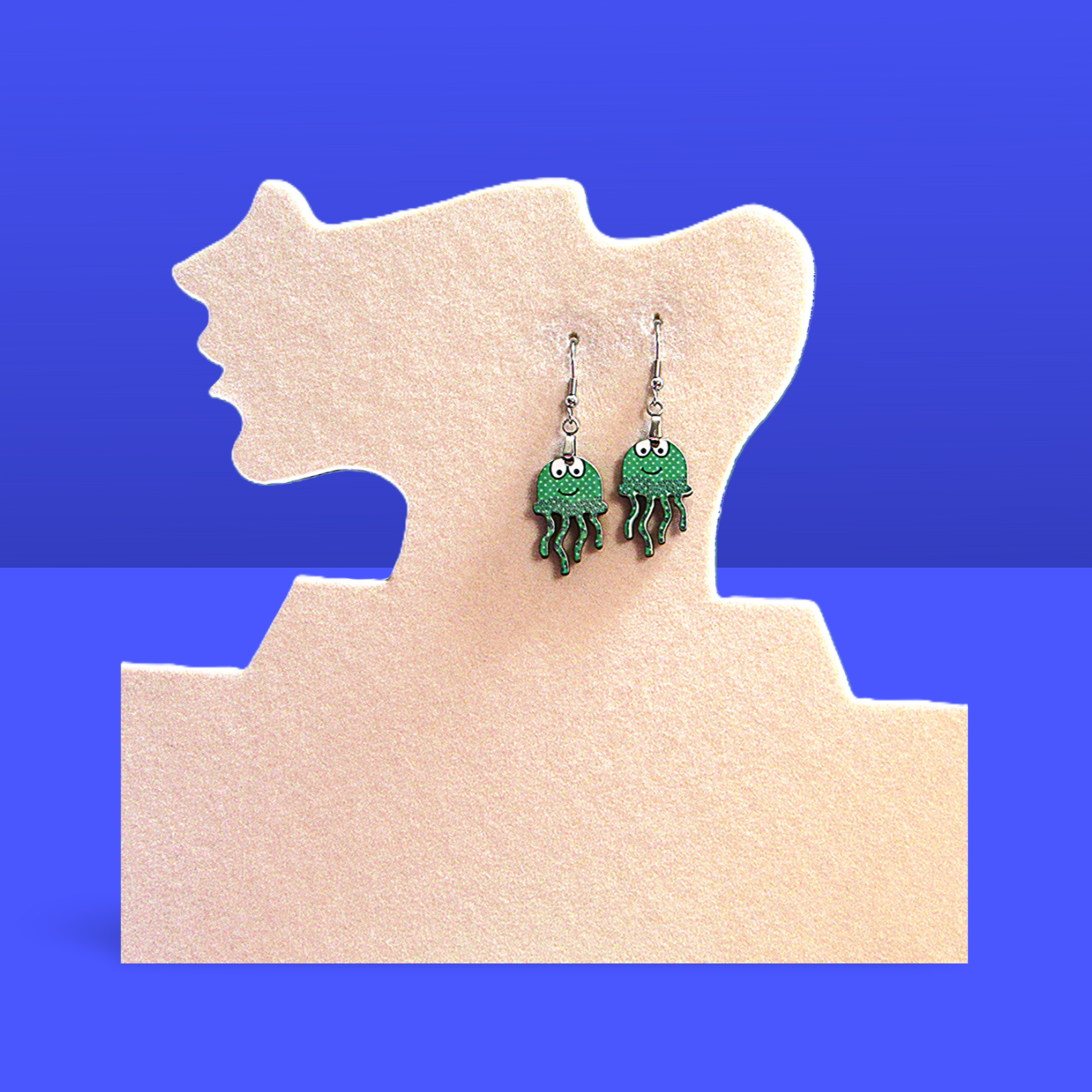 Jellyfish shaped Sublimated Earrings 1 inch