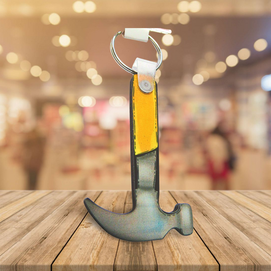 Hammer Shaped Sublimated Keychain