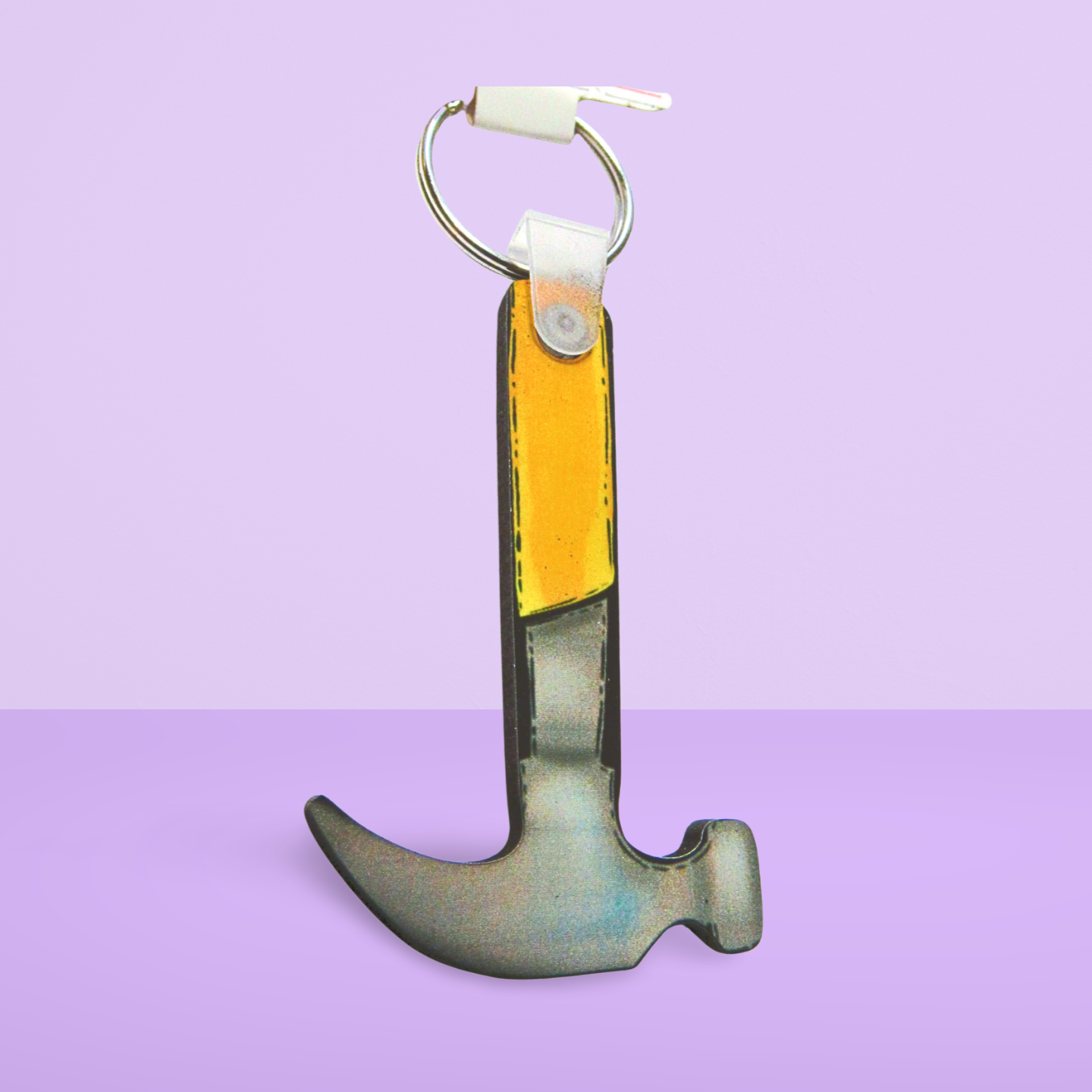 Hammer Shaped Sublimated Keychain